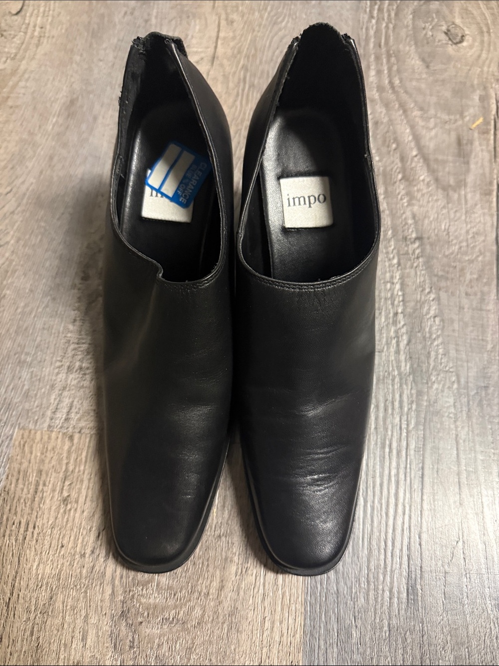 Impo Black Square-Toe Slip-On Women's Loafers